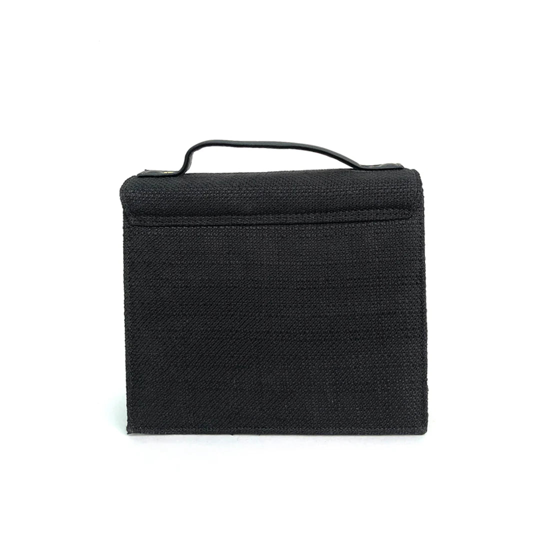 Bird Embroidered Black Bag