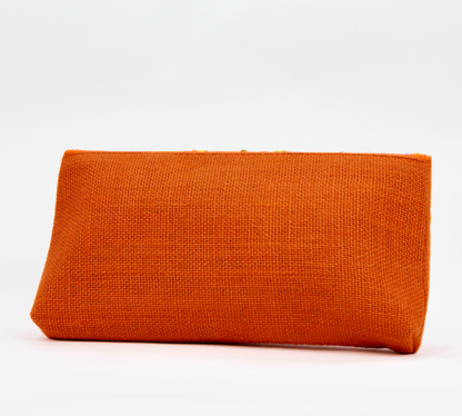 Orange clutch bag