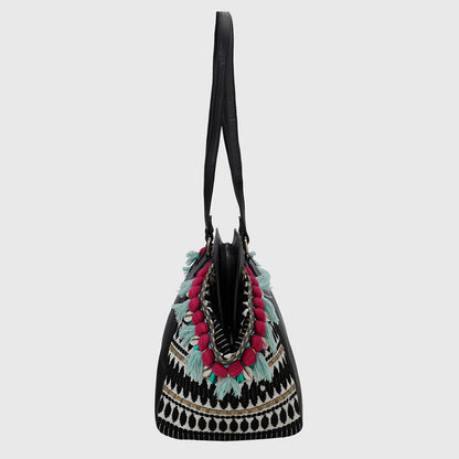 Boho Weekender Bag - Black