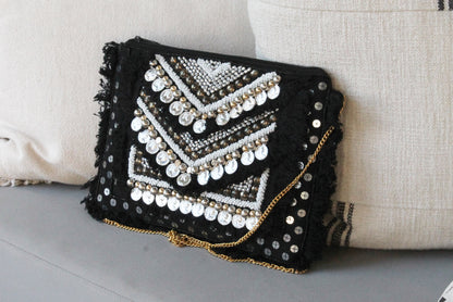 Mini Gold Black clutch