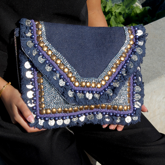 Dark blue clutch