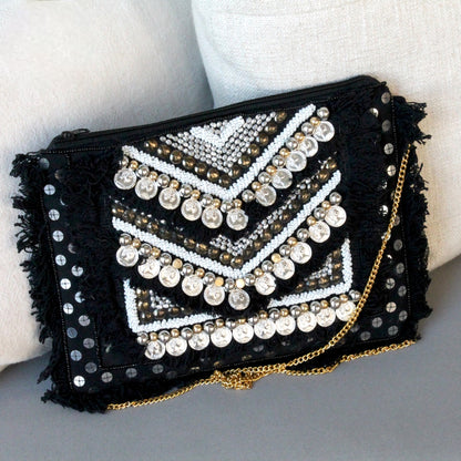 Mini Gold Black clutch